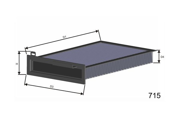 MISFAT filtras, salono oras HB168C