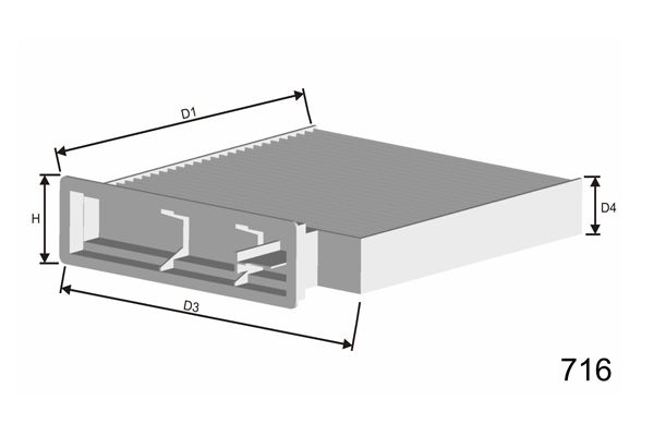 MISFAT filtras, salono oras HB170