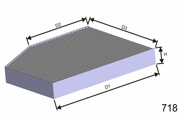 MISFAT filtras, salono oras HB268C