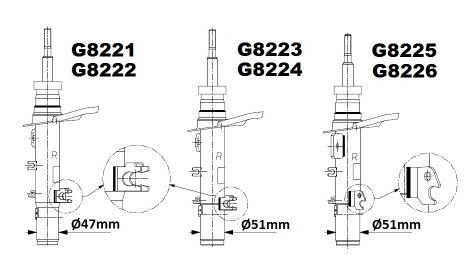 MONROE amortizatorius G8222