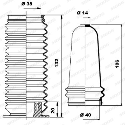 MOOG gofruotoji membrana, vairavimas K150059