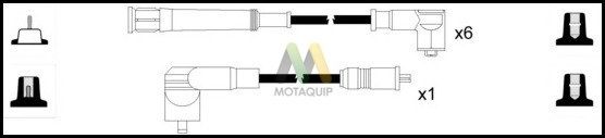 MOTAQUIP Комплект проводов зажигания LDRL1062