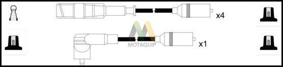 MOTAQUIP Комплект проводов зажигания LDRL1074