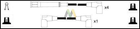 MOTAQUIP Комплект проводов зажигания LDRL1097