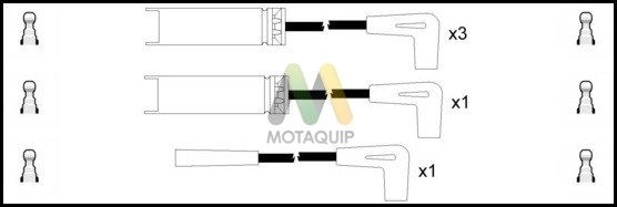 MOTAQUIP uždegimo laido komplektas LDRL1237