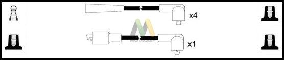 MOTAQUIP Комплект проводов зажигания LDRL1306