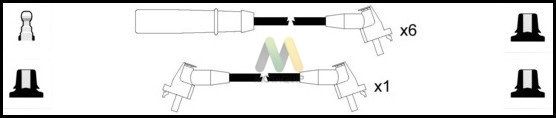 MOTAQUIP uždegimo laido komplektas LDRL1332