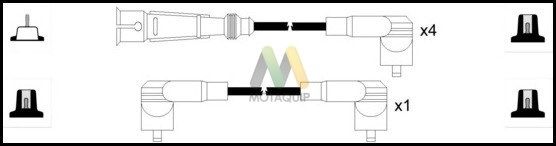 MOTAQUIP Комплект проводов зажигания LDRL1395