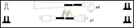 MOTAQUIP Комплект проводов зажигания LDRL1525