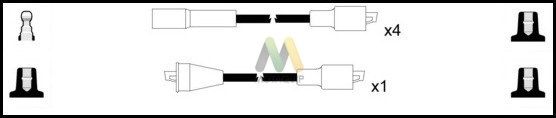 MOTAQUIP Комплект проводов зажигания LDRL1620