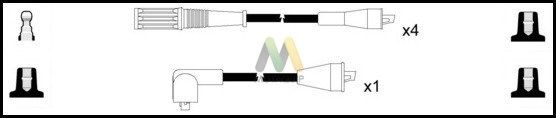 MOTAQUIP Комплект проводов зажигания LDRL1735