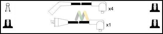 MOTAQUIP Комплект проводов зажигания LDRL1808