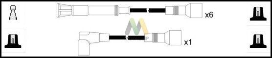 MOTAQUIP Комплект проводов зажигания LDRL1832