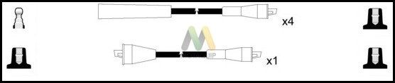 MOTAQUIP uždegimo laido komplektas LDRL230
