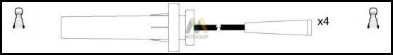 MOTAQUIP Комплект проводов зажигания LDRL678