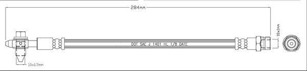 MOTAQUIP Тормозной шланг LVBH1560