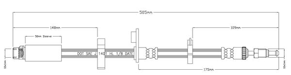 MOTAQUIP Тормозной шланг LVBH1572