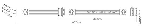 MOTAQUIP Тормозной шланг LVBH1622