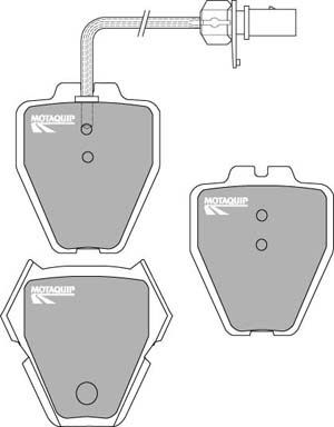 MOTAQUIP Комплект тормозных колодок, дисковый тормоз LVXL1018