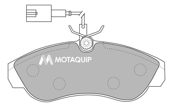 MOTAQUIP stabdžių trinkelių rinkinys, diskinis stabdys LVXL1090
