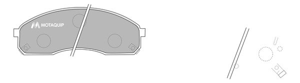 MOTAQUIP stabdžių trinkelių rinkinys, diskinis stabdys LVXL1151