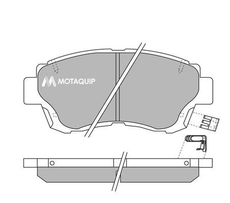 MOTAQUIP stabdžių trinkelių rinkinys, diskinis stabdys LVXL124
