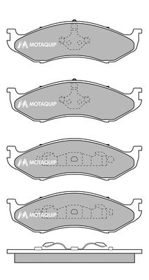MOTAQUIP Комплект тормозных колодок, дисковый тормоз LVXL136