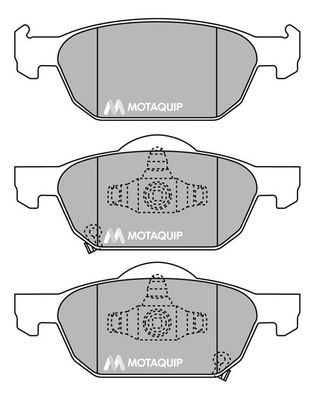 MOTAQUIP stabdžių trinkelių rinkinys, diskinis stabdys LVXL1443