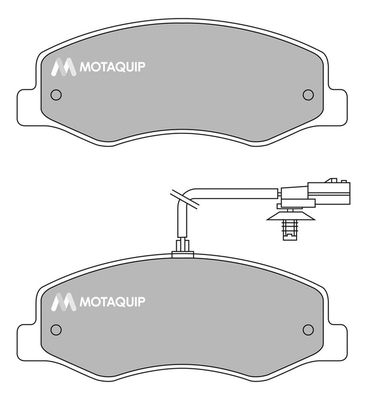 MOTAQUIP Комплект тормозных колодок, дисковый тормоз LVXL1637