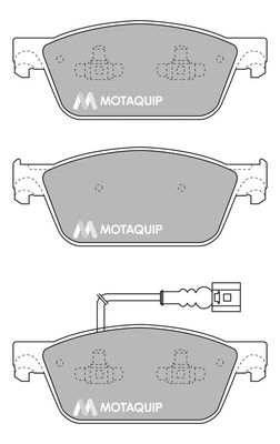 MOTAQUIP stabdžių trinkelių rinkinys, diskinis stabdys LVXL1696