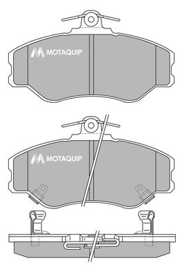 MOTAQUIP stabdžių trinkelių rinkinys, diskinis stabdys LVXL213