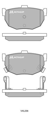 MOTAQUIP stabdžių trinkelių rinkinys, diskinis stabdys LVXL236