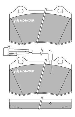 MOTAQUIP stabdžių trinkelių rinkinys, diskinis stabdys LVXL245