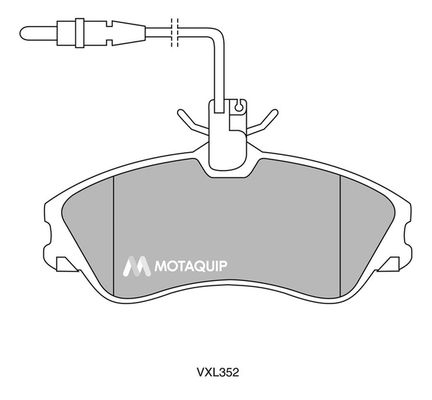 MOTAQUIP stabdžių trinkelių rinkinys, diskinis stabdys LVXL352