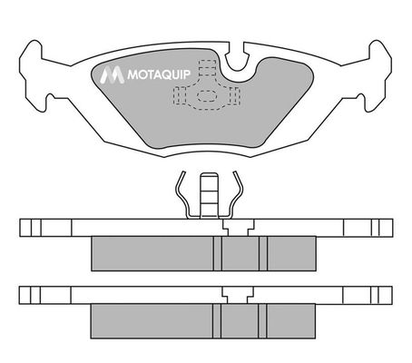 MOTAQUIP stabdžių trinkelių rinkinys, diskinis stabdys LVXL433