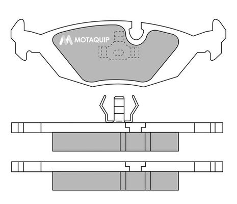 MOTAQUIP stabdžių trinkelių rinkinys, diskinis stabdys LVXL503