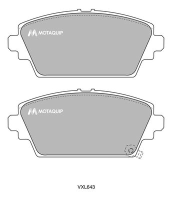 MOTAQUIP Комплект тормозных колодок, дисковый тормоз LVXL643