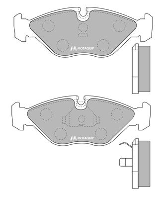 MOTAQUIP Комплект тормозных колодок, дисковый тормоз LVXL689