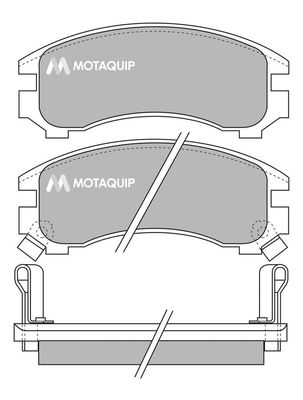 MOTAQUIP stabdžių trinkelių rinkinys, diskinis stabdys LVXL841