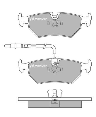 MOTAQUIP Комплект тормозных колодок, дисковый тормоз LVXL985