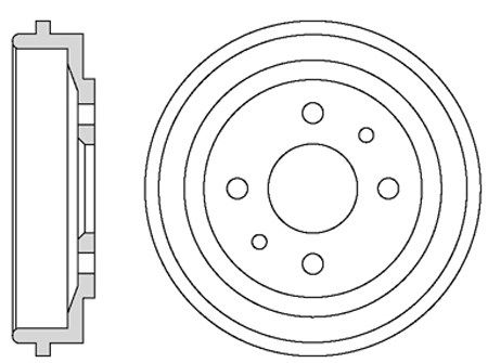 MOTAQUIP Тормозной барабан VBD633