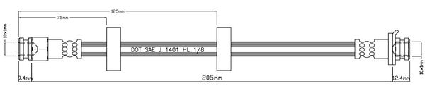 MOTAQUIP Тормозной шланг VBH1041