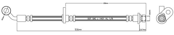 MOTAQUIP Тормозной шланг VBH1054