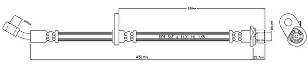 MOTAQUIP stabdžių žarnelė VBH1064