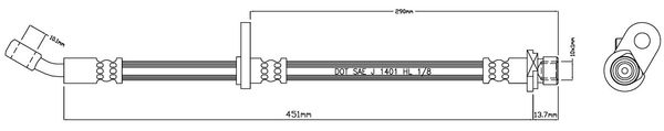 MOTAQUIP Тормозной шланг VBH1065