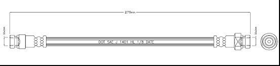 MOTAQUIP Тормозной шланг VBH1077