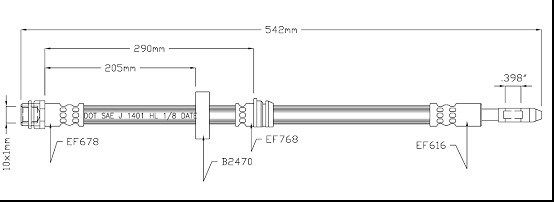 MOTAQUIP Тормозной шланг VBH1081