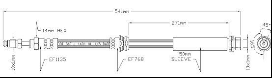 MOTAQUIP Тормозной шланг VBH1094