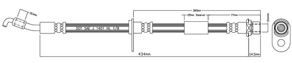 MOTAQUIP Тормозной шланг VBH1099