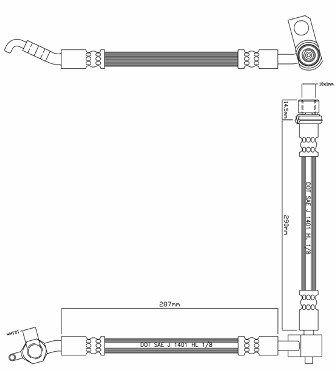 MOTAQUIP Тормозной шланг VBH1111